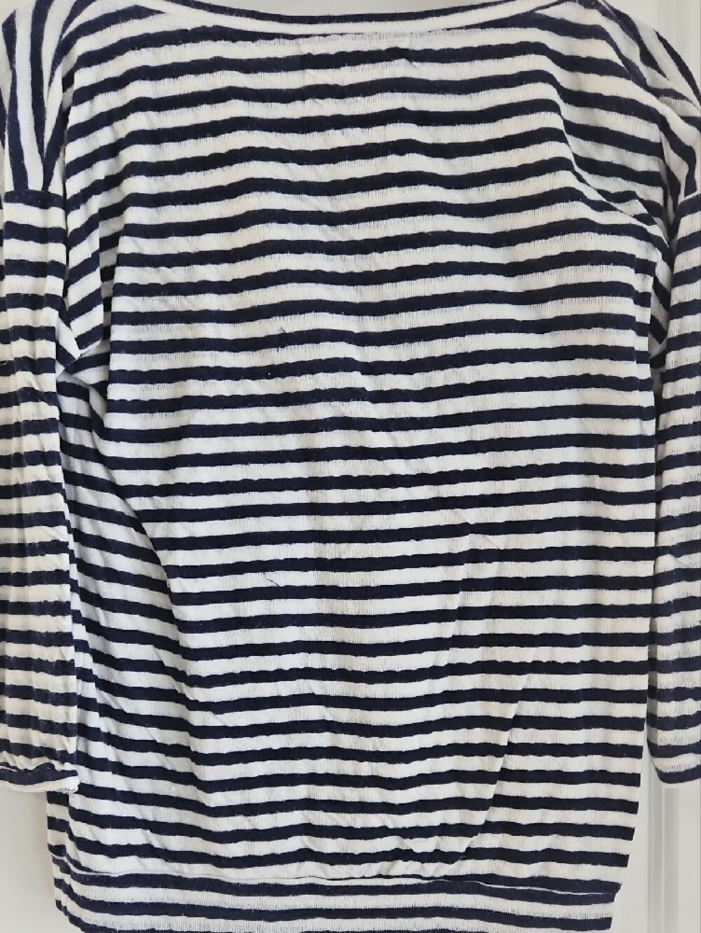 Navy and White Striped Long Sleeve Top - Picture 3 of 3